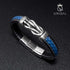 Lederarmband herren blau unendlichkeit unisex armreif